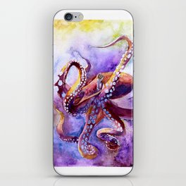 Watercolor Octopus iPhone Skin