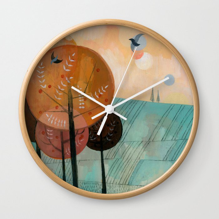 Trees & Birds Wall Clock