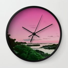 Pink Sky in Mexico Wall Clock