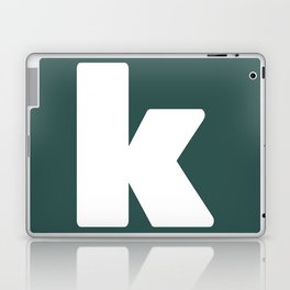 k (White & Dark Green Letter) Laptop Skin