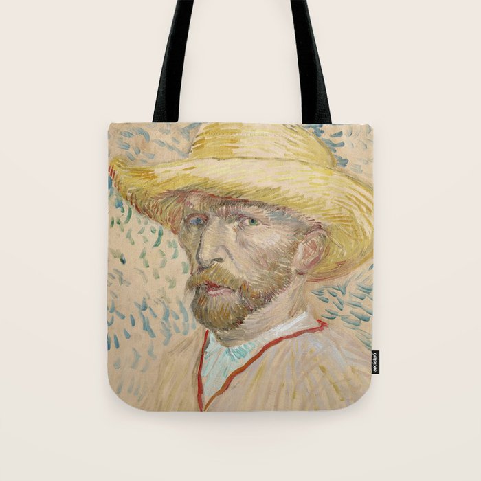 Vincent Van Gogh Self Portrait With Straw Hat Tote Bag By