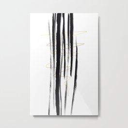 Deco Lines No. 1 - Straight Forward Metal Print | Graphicdesign, Illustration, Shapes, Black And White, Decorative, Abstractart, Art, Design, Scandinavian, Gold 