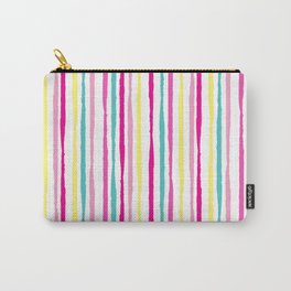 U and I coordinate stripe Carry-All Pouch