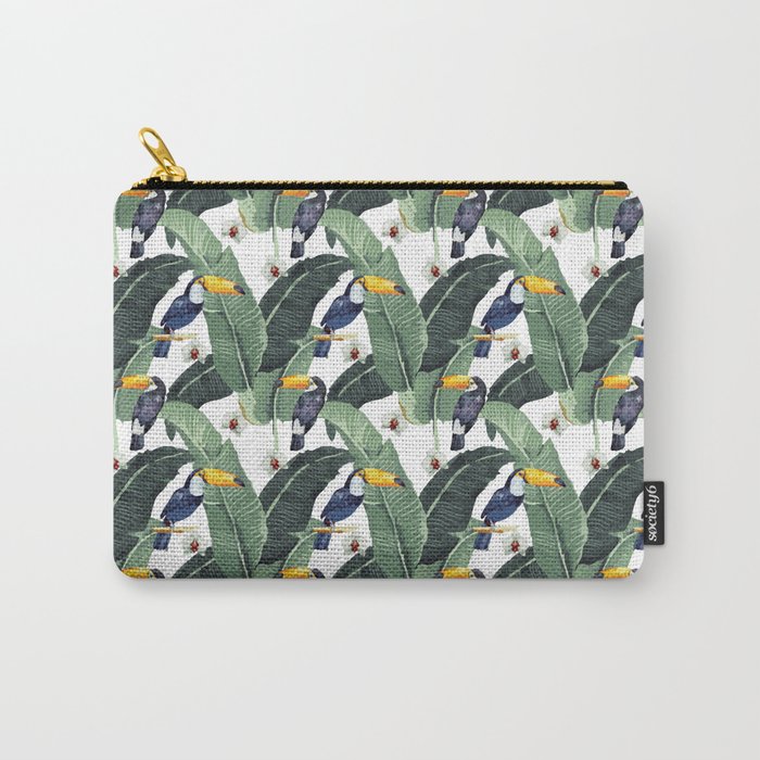 Toucans and leaves Carry-All Pouch