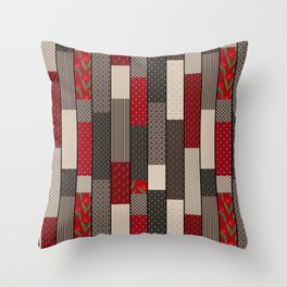 Country motifs . Classic quilting. Throw Pillow