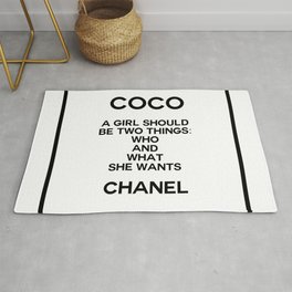 coco quote no. 5 Rug