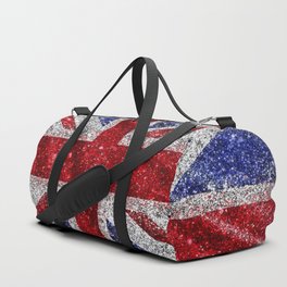 Glitter Union Jack Flag UK Duffle Bag