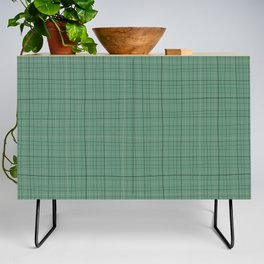 Abstract Plaid 2 sage Credenza