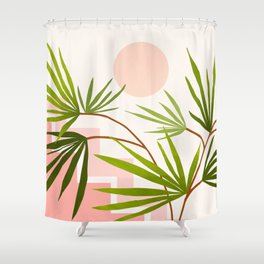 Summer in Belize Abstract Landscape Shower Curtain