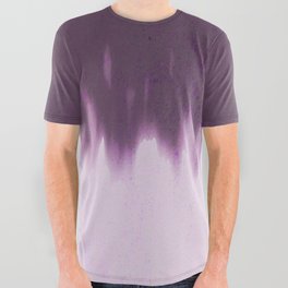 Purple Dirty Bleed All Over Graphic Tee