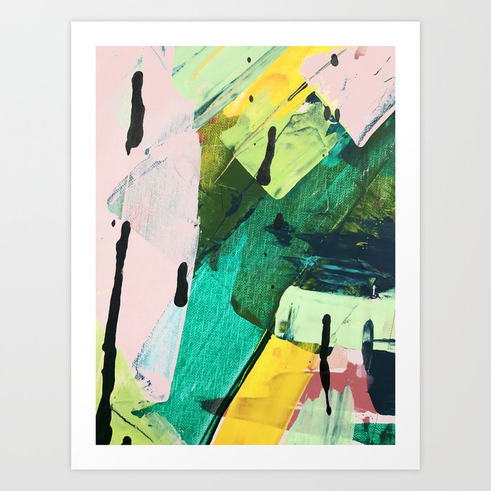 Hopeful[4] - a bright mixed media abstract piece Art Print