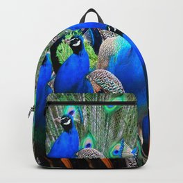 FLOCK OF BLUE PEACOCKS Backpack