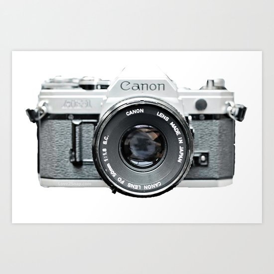 Vintage Camera Phone Art Print