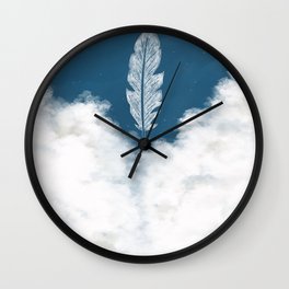 Feather Blue Sky Wall Clock