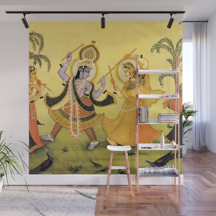 Krishna Hindu Wall Mural by Guy Blank Society6