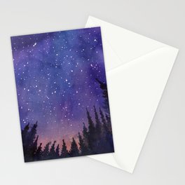 Night sky Stationery Card
