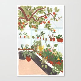 Indoor Greenhouse Canvas Print
