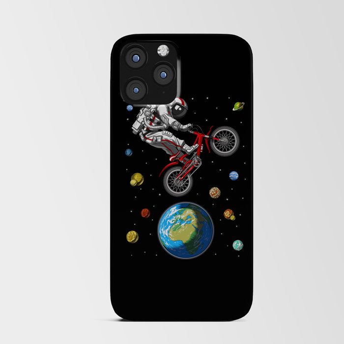 Space Astronaut Bike Jumping iPhone Card Case
