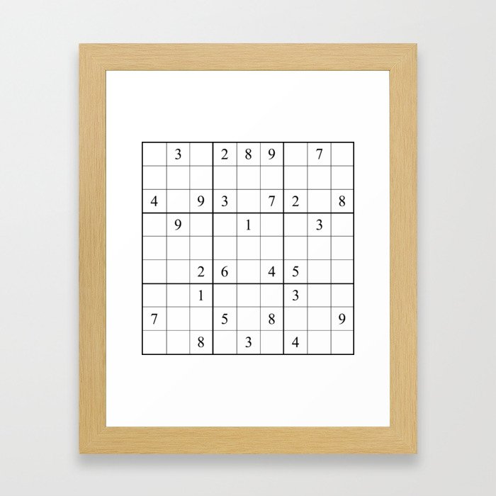 Sudoku Framed Art Print
