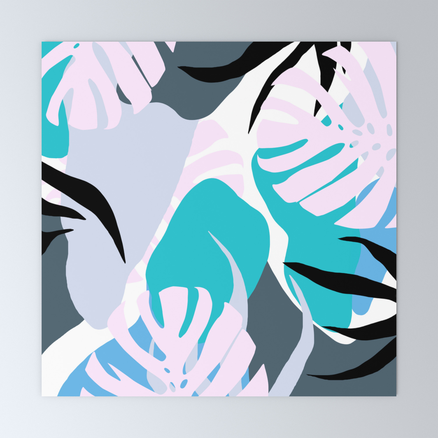Tropical Abstract Organic Shapes Design Mini Art Print By