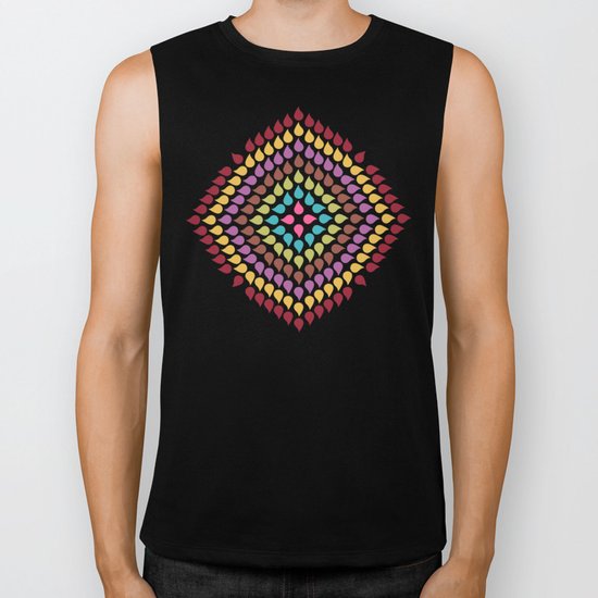 Seamless Colorful Raindrops IV Biker Tank