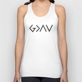 Christian Quote - God Is Greater Than The Highs and Lows Unisex Tank Top