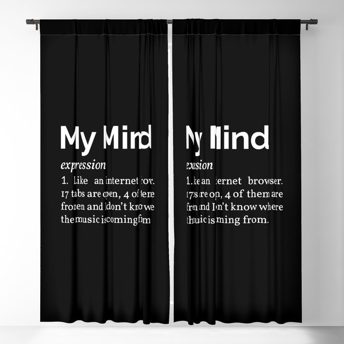 My Mind Definition I Blackout Curtain By Lemon Pepper Society6