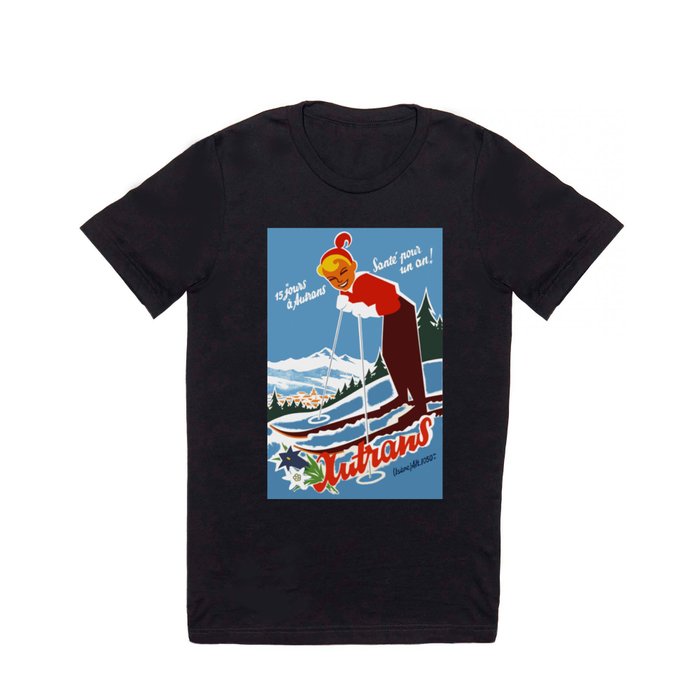 Vintage Autrans France Ski Travel T Shirt