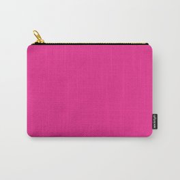 Solid Fushia Pink Color Carry-All Pouch