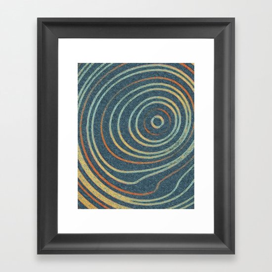 Curved Stripes Framed Art Print