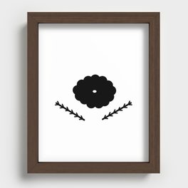 Folk Flower Recessed Framed Print