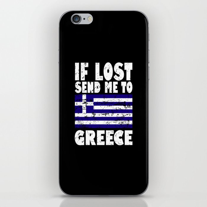 Greece Flag Saying iPhone Skin