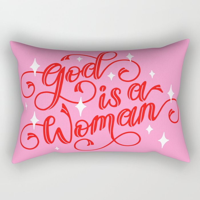 God is a Woman Rectangular Pillow