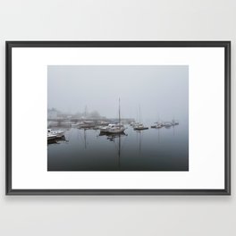 Fog Harbor Framed Art Print