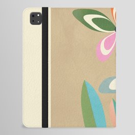 Mid-Century Abstract Flowers 04 iPad Folio Case