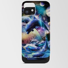 Galaxy Dolphin - Dolphins In Space iPhone Card Case