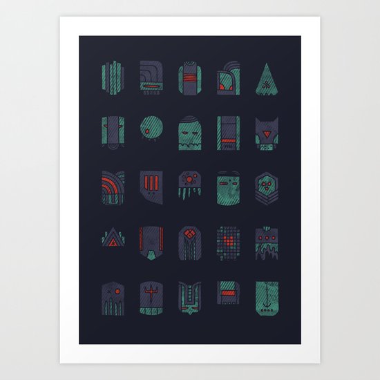 Masks Art Print