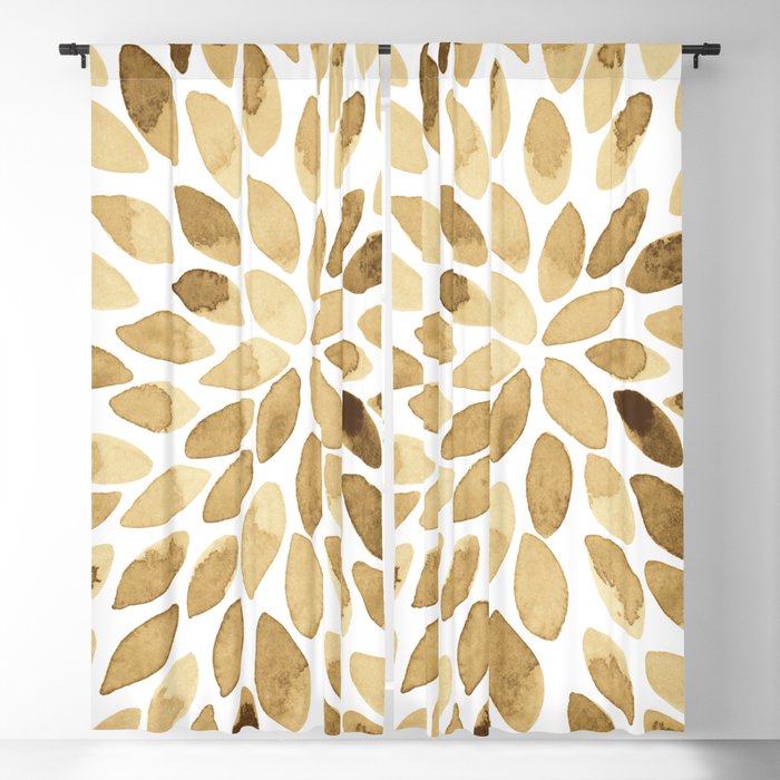 Watercolor brush strokes - neutral Blackout Curtain