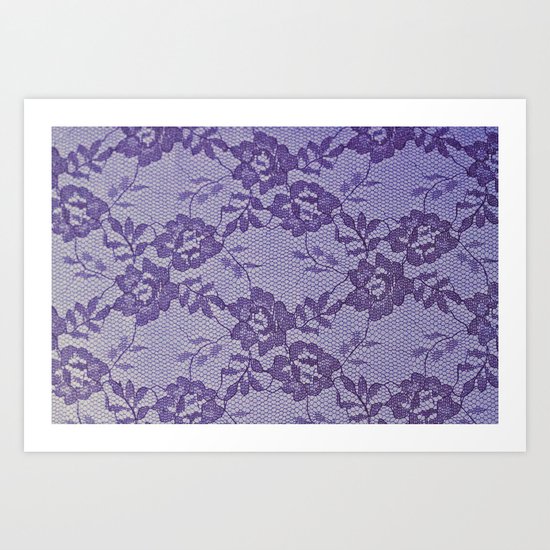 Purple lace Art Print