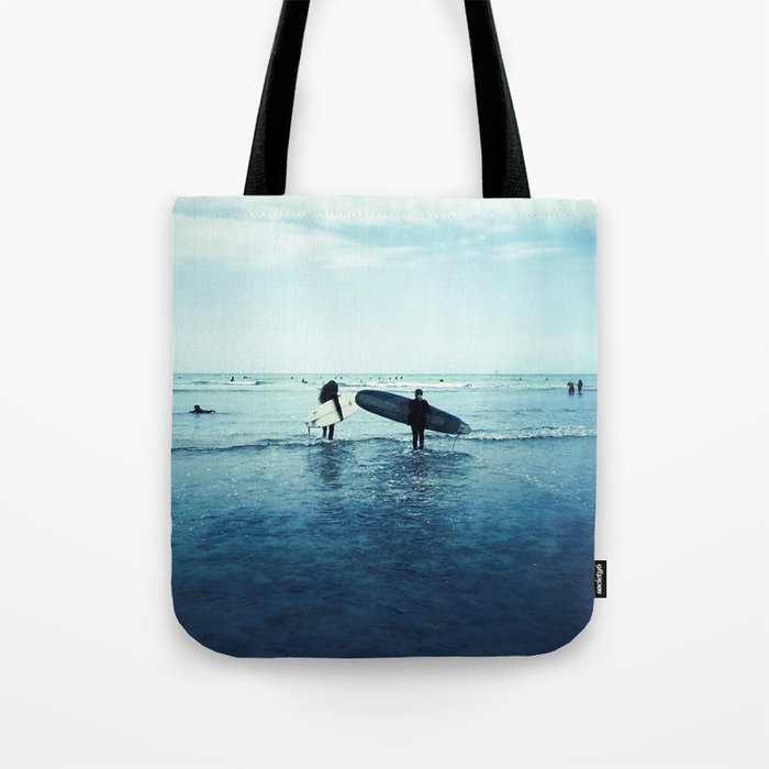 Surf Lesson Tote Bag