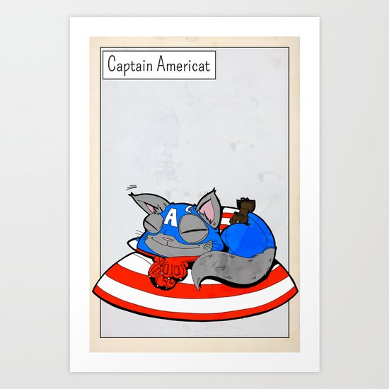 CAPTAIN AMERICAT - FAN ART AVENGER CAPTAIN AMERICA Art Print