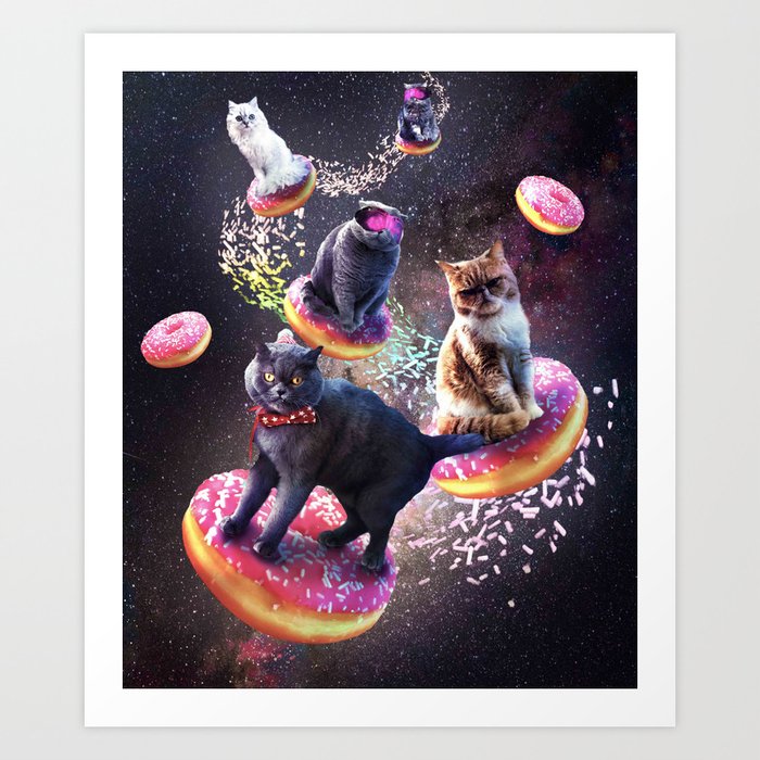 Galaxy Cat Donut Space Cats Riding Donuts Art Print By Randomgalaxy Society6 Galaxy Cat Donut Space Cats Riding Donuts Art Print By Randomgalaxy Society6
