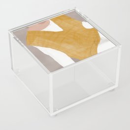 Figurative art - White and ochre match Acrylic Box