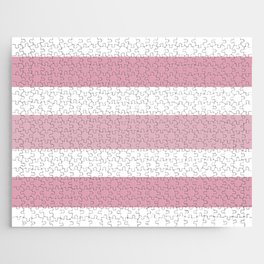 Pink Wide Stripes Jigsaw Puzzle