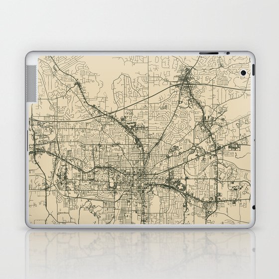 Tallahassee Minimalist Map - USA City Map Laptop & iPad Skin