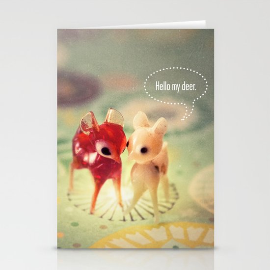 hello my deer Stationery Cards