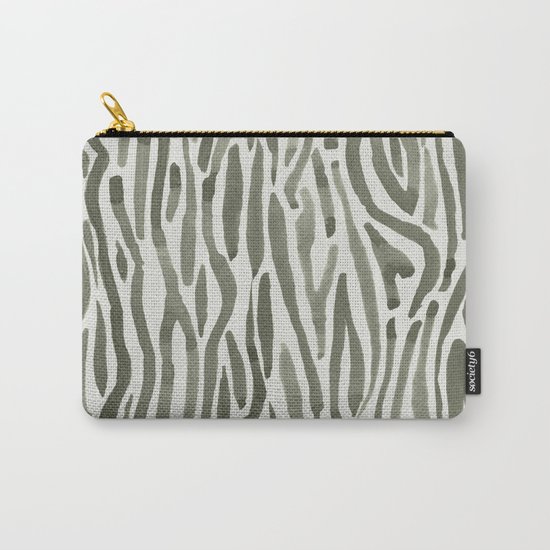 Simply Bonsai Lines in Green Tea and Lunar Gray Carry-All Pouch