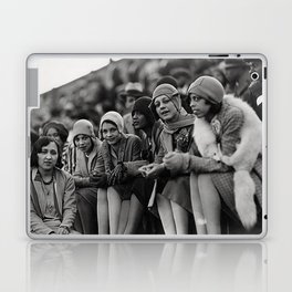 Jazz Age African American 1920's era flappers black and white photograph - art photography Laptop Skin