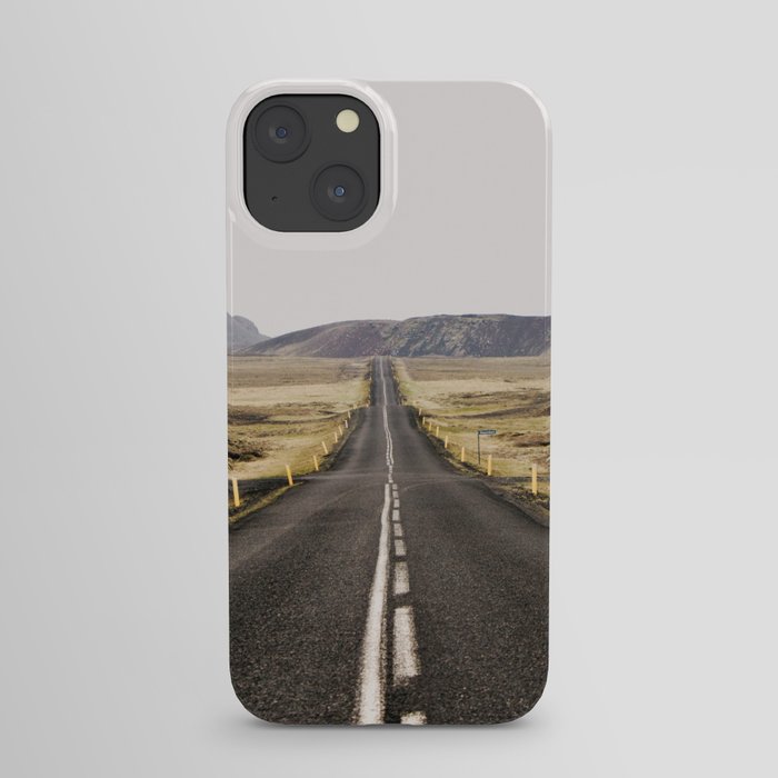 Lost Highway - Iceland Landscape, Travel Photography iPhone Case