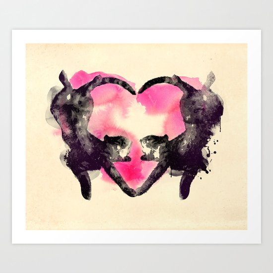 Cats love to sleep Art Print
